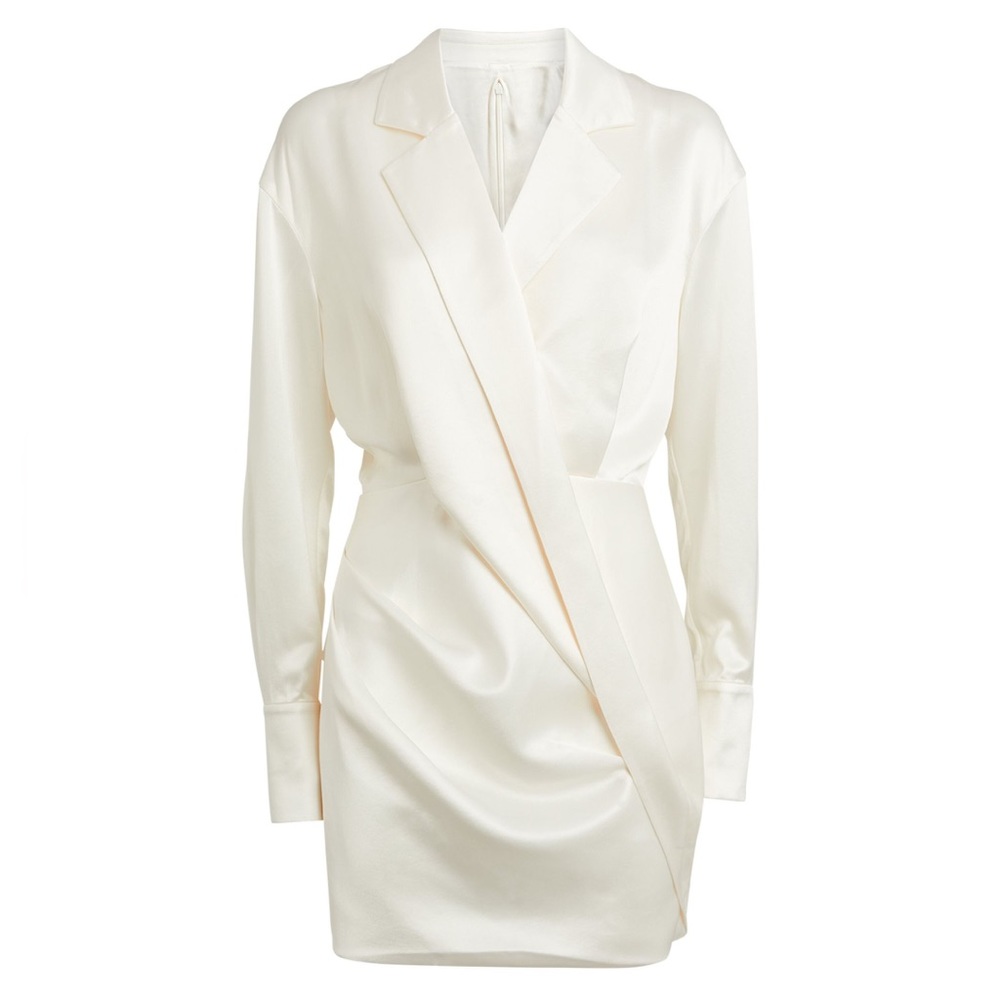 New Acler Satin Woodbine Mini Dress White Size 8 US